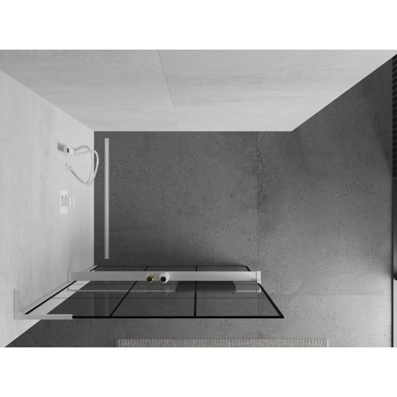 Ścianka prysznicowa Mexen Kioto+ L czarny wzór 120 x 200 cm 800-120-123-20-77 1 szt.