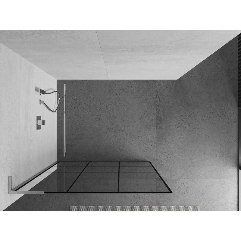 Ścianka prysznicowa Mexen Kioto L czarny wzór 120x200 1 szt.