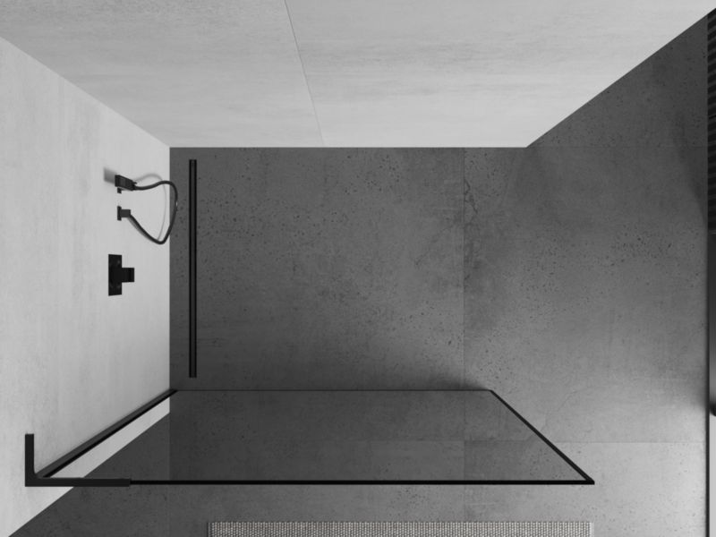 Ścianka prysznicowa Mexen Kioto L czarny wzór 70 x 200 cm 1 szt.