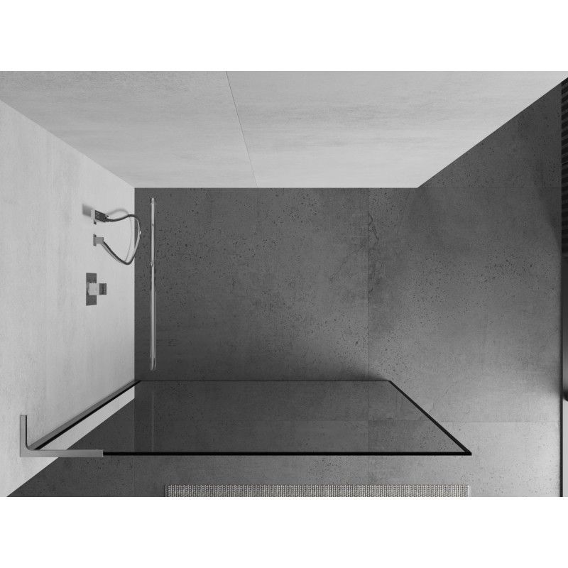 Ścianka prysznicowa Mexen Kioto L czarny wzór 70x200 cm  800-070-103-01-70 1 szt.