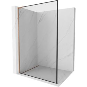 Ścianka prysznicowa Mexen Kioto L czarny wzór 70x200 cm  800-070-103-65-70 1 szt.