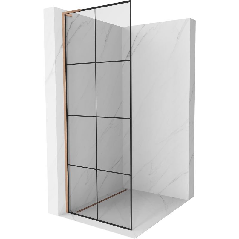 Ścianka prysznicowa Mexen Kioto L czarny wzór 70x200 cm  800-070-103-65-77 1 szt.
