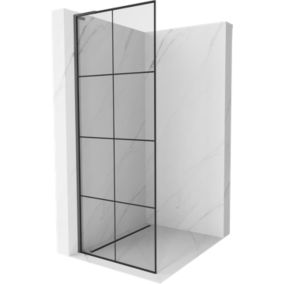 Ścianka prysznicowa Mexen Kioto L czarny wzór 70x200 cm  800-070-103-66-771 szt.