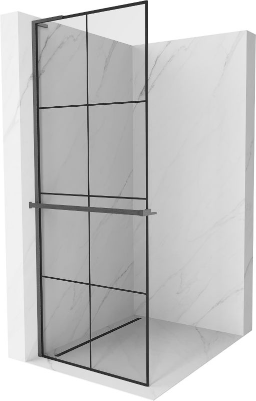 Ścianka prysznicowa Mexen Kioto+ L czarny wzór 70x200 cm  800-070-123-66-771 szt.