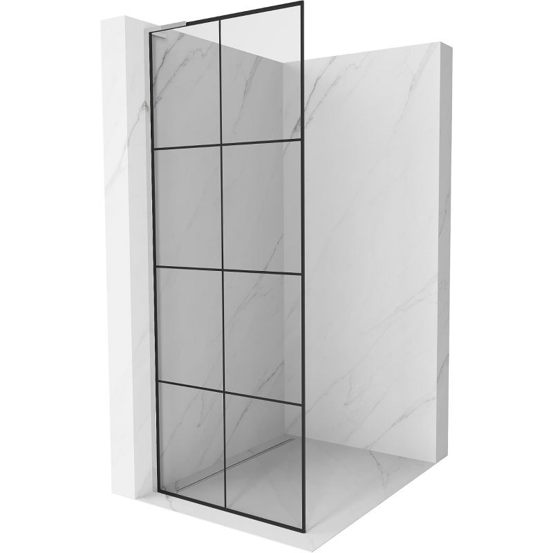 Ścianka prysznicowa Mexen Kioto L czarny wzór 80x200 cm  800-080-103-01-77 1 szt.