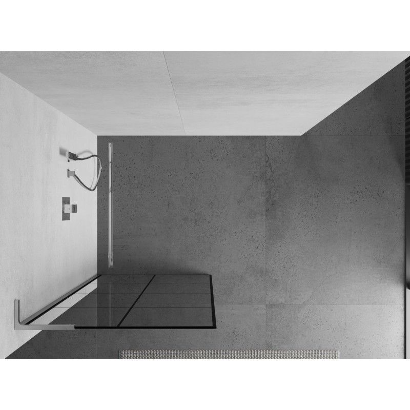 Ścianka prysznicowa Mexen Kioto L czarny wzór 80x200 cm  800-080-103-01-77 1 szt.