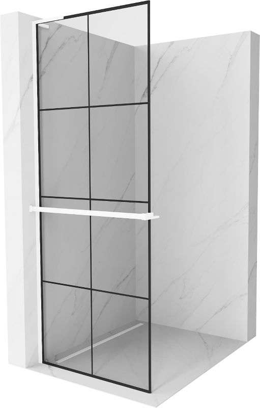 Ścianka prysznicowa Mexen Kioto+ L czarny wzór 80x200 cm  800-080-123-20-77 1 szt.