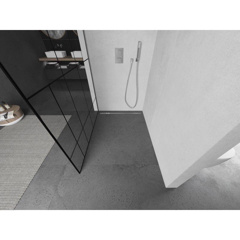 Ścianka prysznicowa Mexen Kioto L czarny wzór 90x200 cm  800-090-103-01-78 1 szt.