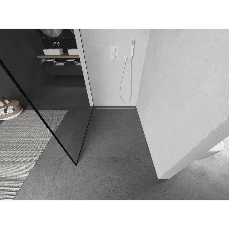 Ścianka prysznicowa Mexen Kioto L czarny wzór 90x200 cm  800-090-103-20-70 1 szt.