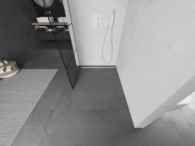 Ścianka prysznicowa Mexen Kioto L czarny wzór 90x200 cm  800-090-103-20-77 1 szt.