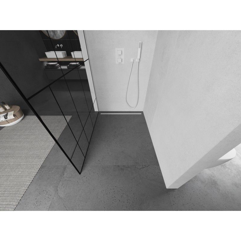 Ścianka prysznicowa Mexen Kioto L czarny wzór 90x200 cm  800-090-103-20-78 1 szt.