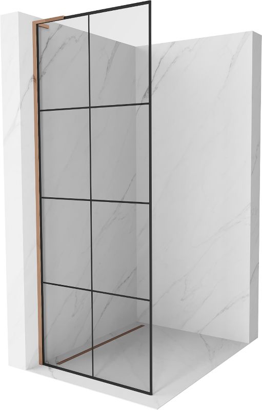 Ścianka prysznicowa Mexen Kioto L czarny wzór 90x200 cm  800-090-103-60-771 szt.