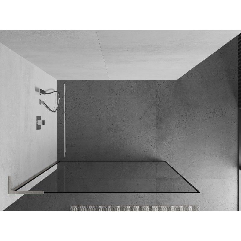 Ścianka prysznicowa Mexen Kioto L czarny wzór 90x200 cm  800-090-103-97-70 1 szt.