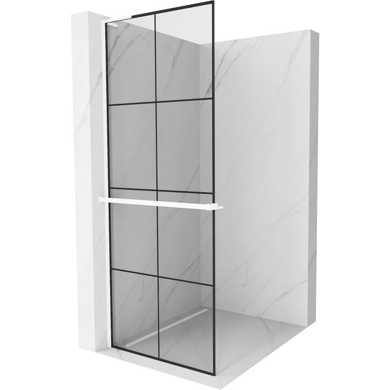 Ścianka prysznicowa Mexen Kioto+ L czarny wzór 90x200 cm  800-090-123-20-77 1 szt.
