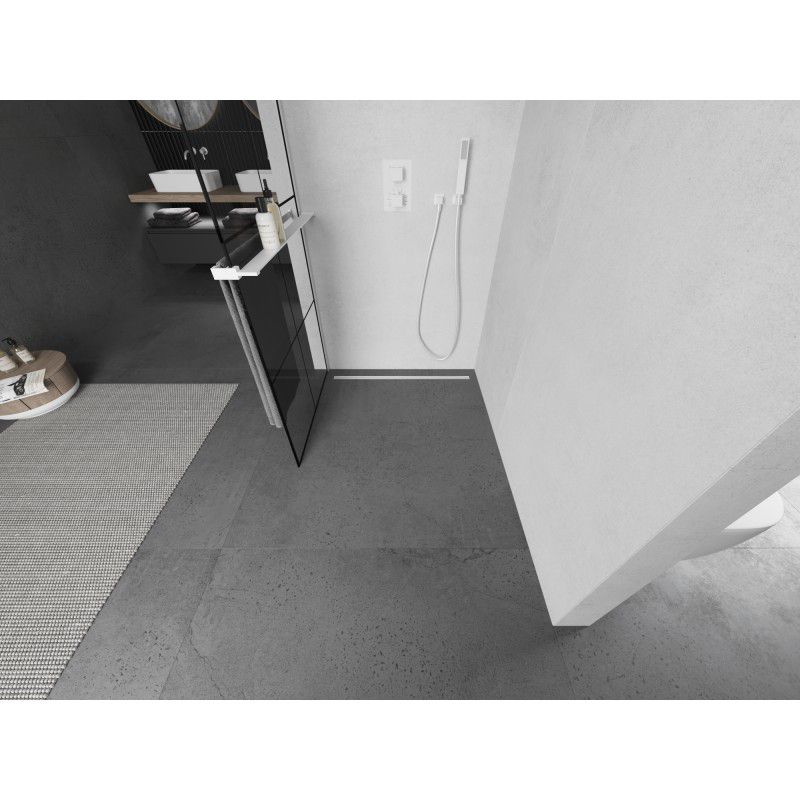 Ścianka prysznicowa Mexen Kioto+ L czarny wzór 90x200 cm  800-090-123-20-77 1 szt.