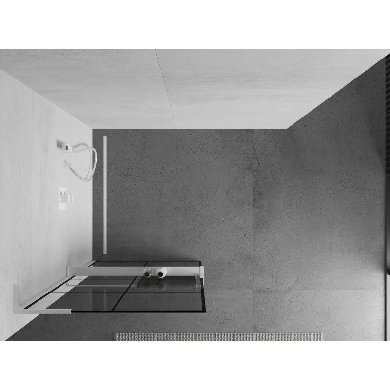 Ścianka prysznicowa Mexen Kioto+ L czarny wzór 90x200 cm  800-090-123-20-77 1 szt.