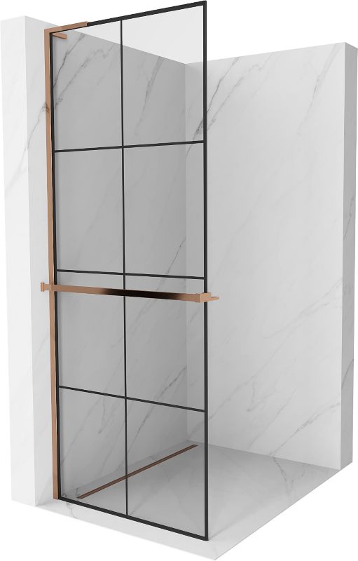 Ścianka prysznicowa Mexen Kioto+ L czarny wzór 90x200 cm  800-090-123-60-771 szt.
