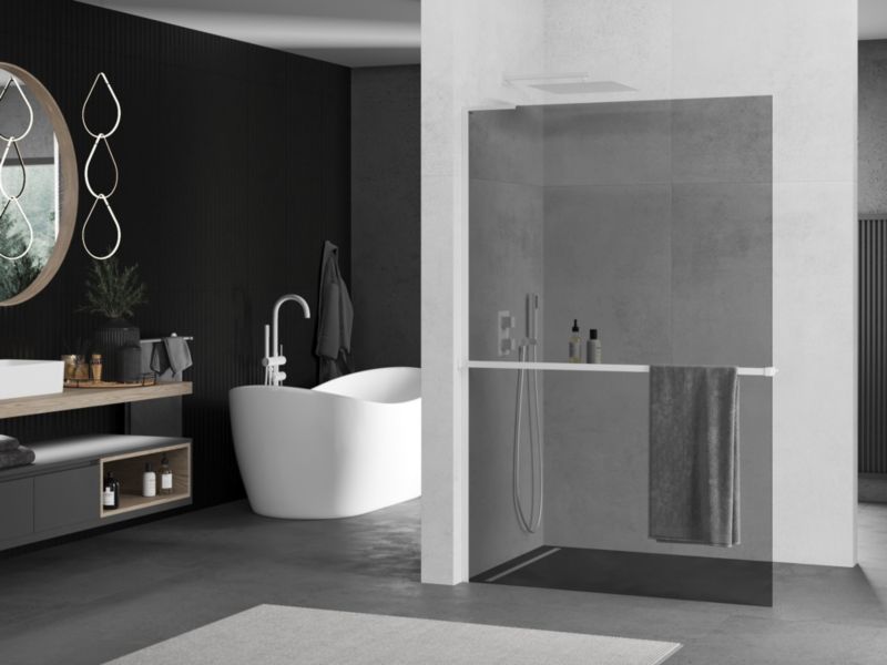 Ścianka prysznicowa Mexen Kioto+ L grafit 80x200 cm  800-080-123-20-40 1 szt.
