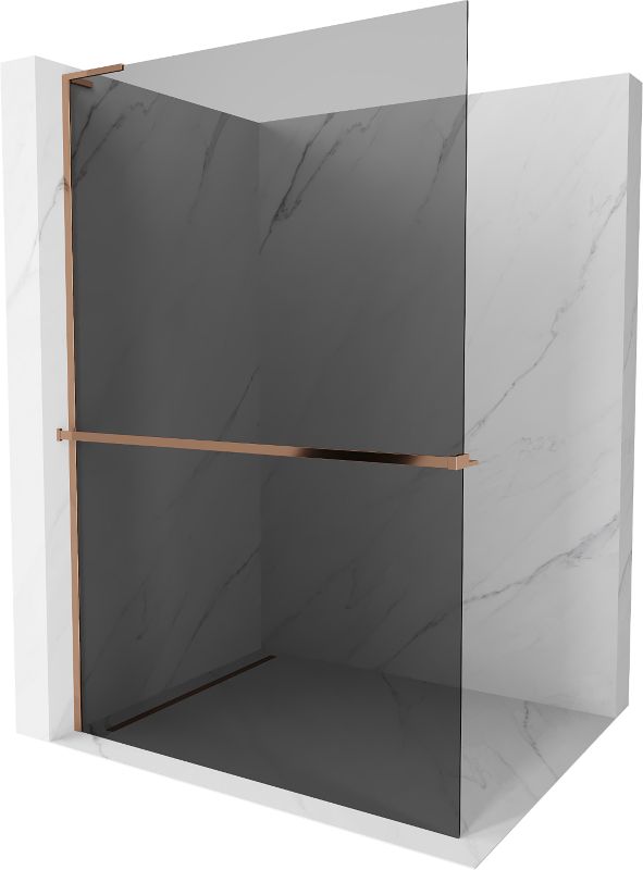 Ścianka prysznicowa Mexen Kioto+ L grafit różowe złoto 70x200 cm 800-070-123-60-40 1 szt.