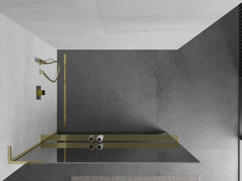 Ścianka prysznicowa Mexen Kioto+ L lustro złota 70x200 cm 1 szt.