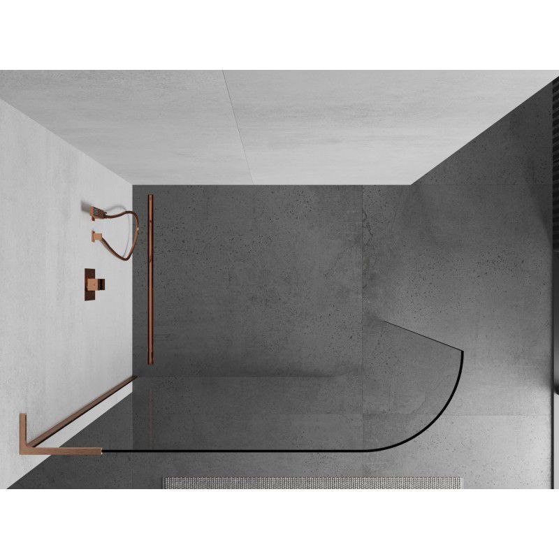 Ścianka prysznicowa Mexen Kioto L miedź szczotkowana 100x200 cm  800-100-103-65-06 1 szt.