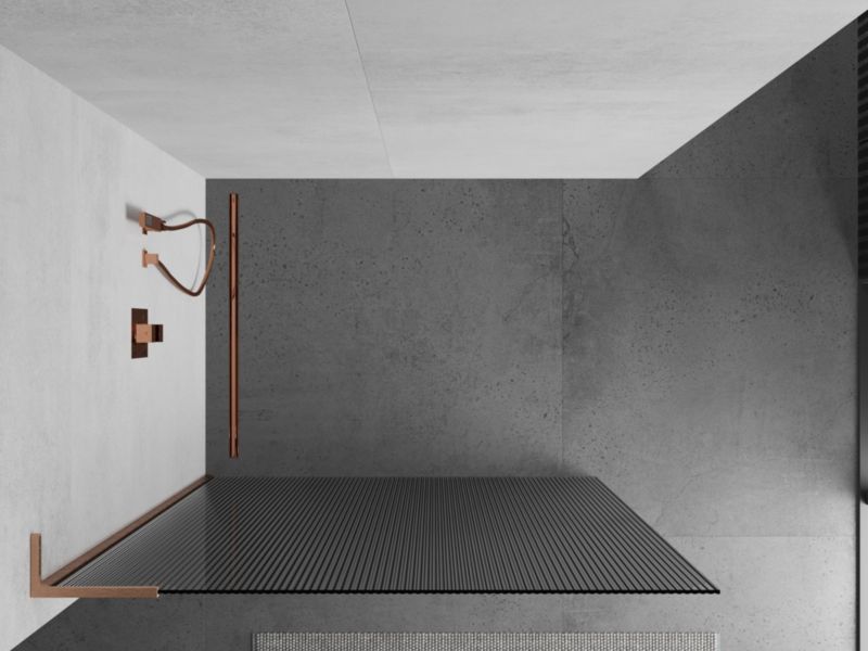 Ścianka prysznicowa Mexen Kioto L prążki miedź szczotkowana 90x200 cm 800-090-103-65-09 1 szt.