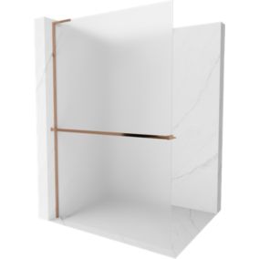 Ścianka prysznicowa Mexen Kioto+ L różowe złoto 120x200 cm  800-120-123-60-301 szt.