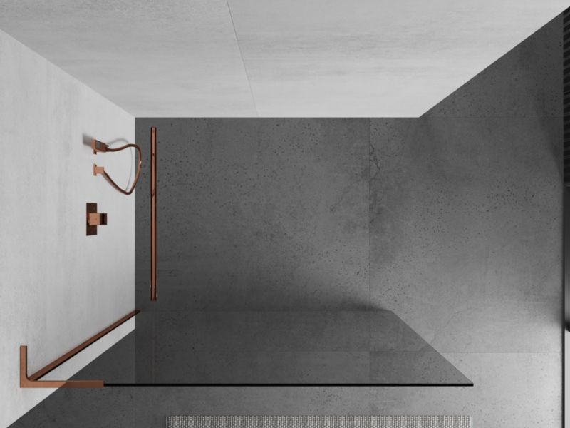Ścianka prysznicowa Mexen Kioto L różowe złoto 75x200 cm 1 szt.
