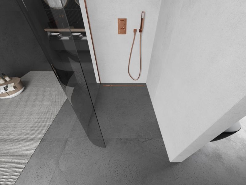 Ścianka prysznicowa Mexen Kioto L różowe złoto 80x200 cm  800-080-103-60-061 szt.