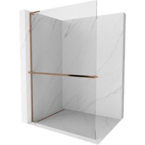 Ścianka prysznicowa Mexen Kioto+ L różowe złoto 90x200 cm  800-090-123-60-001 szt.