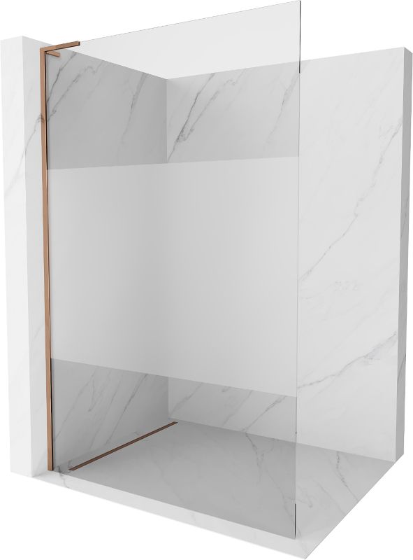 Ścianka prysznicowa Mexen Kioto L różowe złoto szron/transparent 70x200 cm 1 szt.