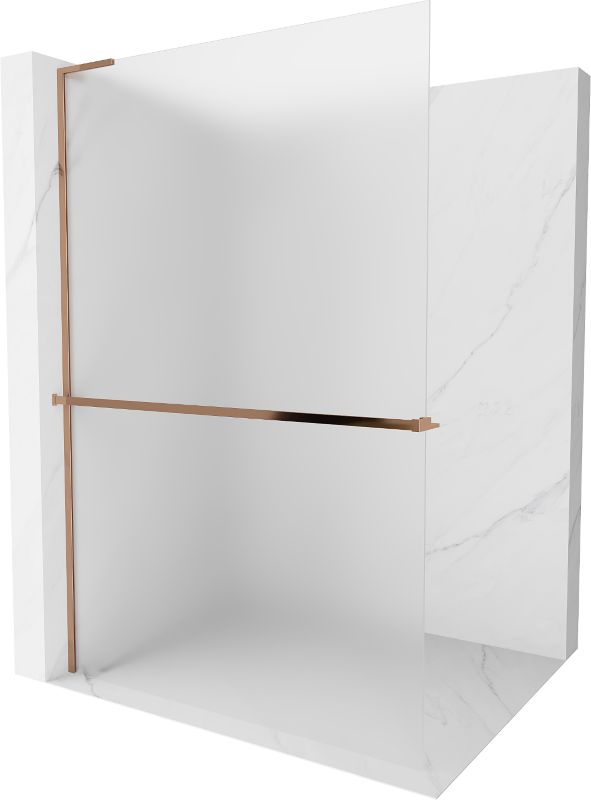 Ścianka prysznicowa Mexen Kioto+ L szron różowe złoto 80x200 cm 1 szt.
