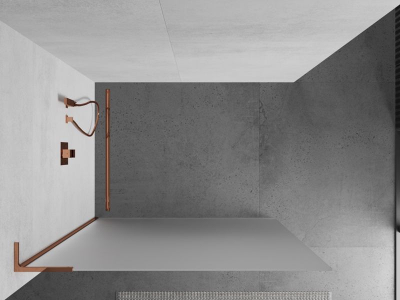 Ścianka prysznicowa Mexen Kioto L szron różowe złoto 90 x 200 cm 1 szt.