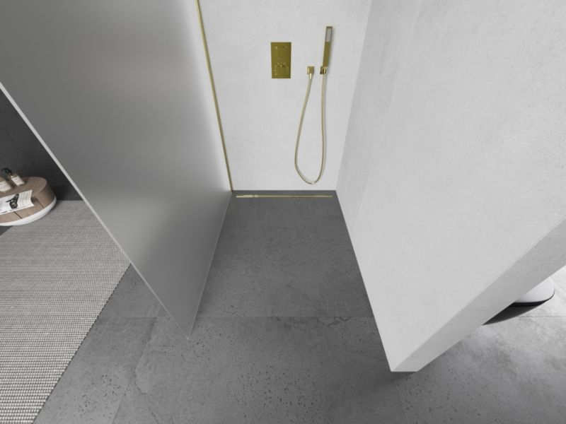 Ścianka prysznicowa Mexen Kioto L szron złota 70 x 200 cm 800-070-103-50-30 1 szt.