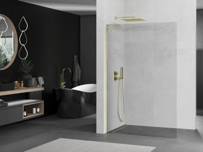 Ścianka prysznicowa Mexen Kioto L transparent gold 105x200 cm 800-105-103-50-00 1 szt.