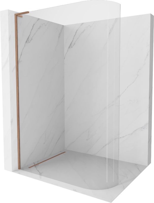 Ścianka prysznicowa Mexen Kioto L transparent miedź szczotkowana 120x200 cm 1 szt.