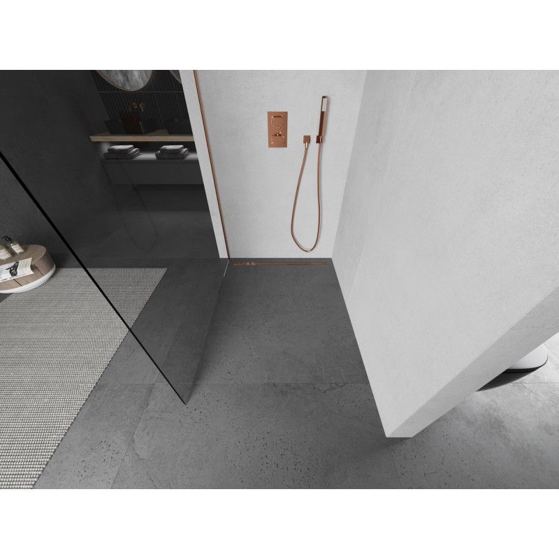 Ścianka prysznicowa Mexen Kioto L transparent miedź szczotkowana 60 x 200 cm 800-060-103-65-00 1 szt.