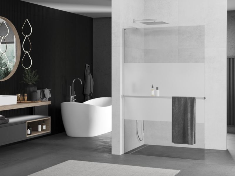 Ścianka prysznicowa Mexen Kioto+ L transparent/szron 100x200 cm 1 szt.