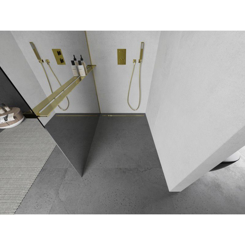 Ścianka prysznicowa Mexen Kioto+ L złota 80x200 cm 1 szt.