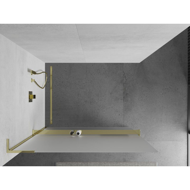 Ścianka prysznicowa Mexen Kioto+ L złota 90x200 cm 1 szt.
