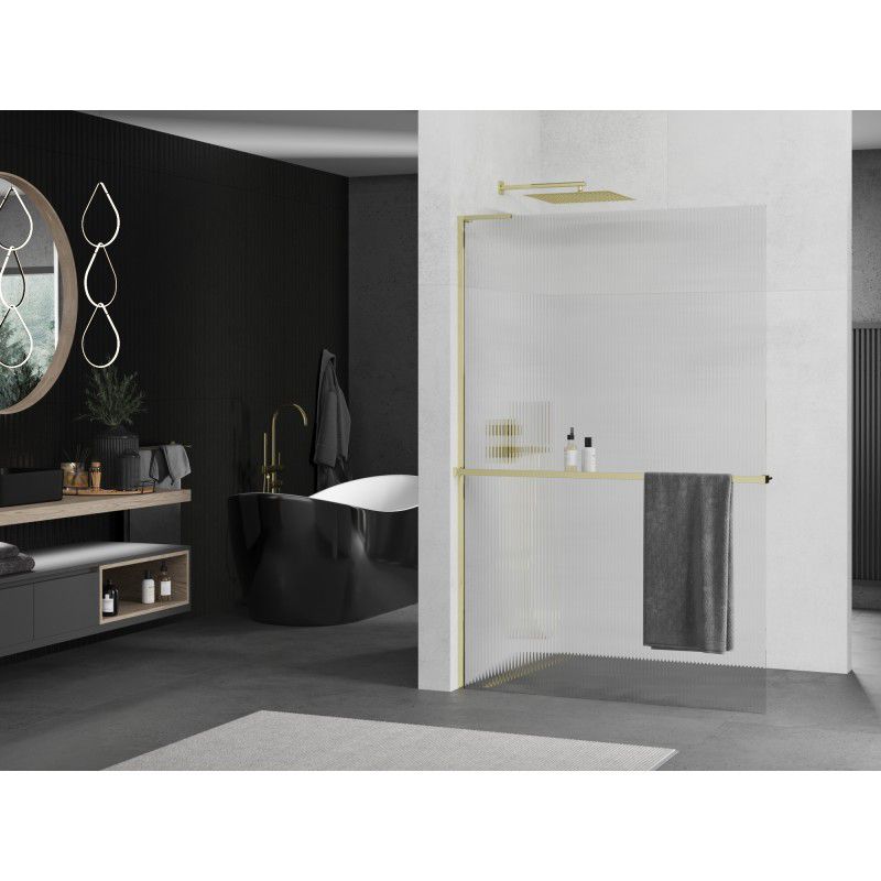 Ścianka prysznicowa Mexen Kioto+ L złota 90x200 cm  800-090-123-50-09 1 szt.
