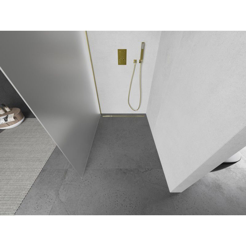Ścianka prysznicowa Mexen Kioto L złoty szron 80 x 200 cm 800-080-103-50-30 1 szt.