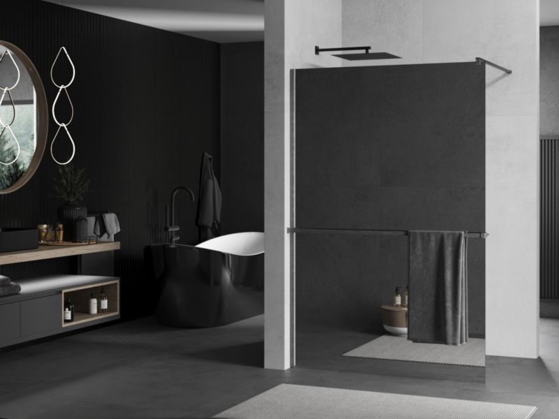 Ścianka prysznicowa Mexen Kioto+ lustro gun gray 70x200 cm 1 szt.