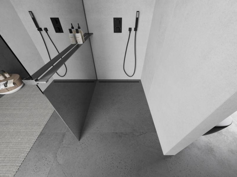 Ścianka prysznicowa Mexen Kioto+ lustro gun gray 70x200 cm 1 szt.