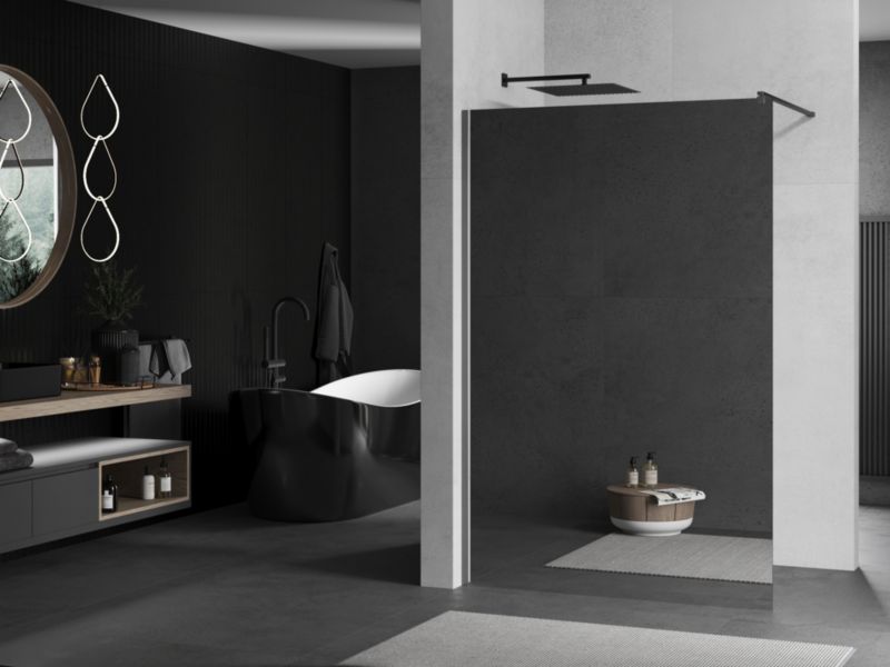 Ścianka prysznicowa Mexen Kioto lustro gun metal 70x200 cm 1 szt.