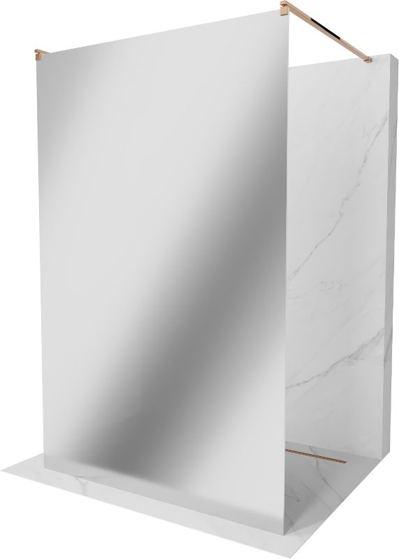 Ścianka prysznicowa Mexen Kioto lustro różowe złoto 100x200 cm 1 szt.