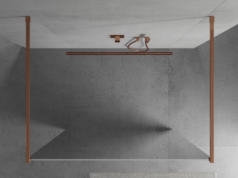 Ścianka prysznicowa Mexen Kioto lustro różowe złoto 100x200 cm 1 szt.