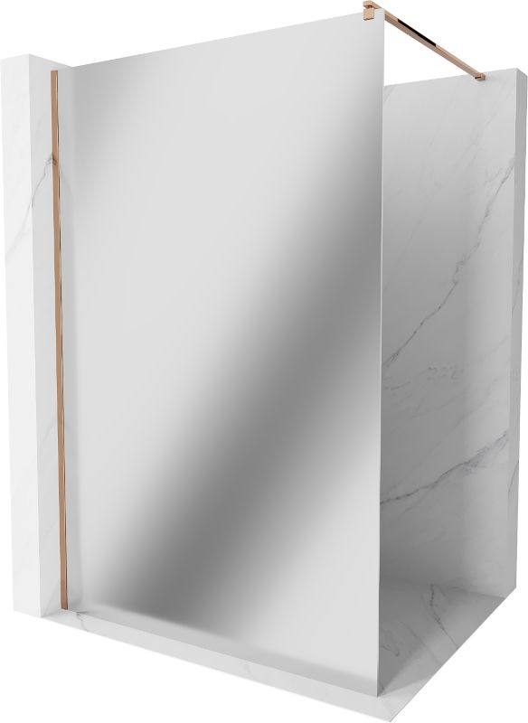 Ścianka prysznicowa Mexen Kioto lustro różowe złoto 130x200 cm 1 szt.