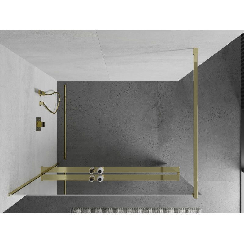 Ścianka prysznicowa Mexen Kioto+ lustro złota 80x200 1 szt.