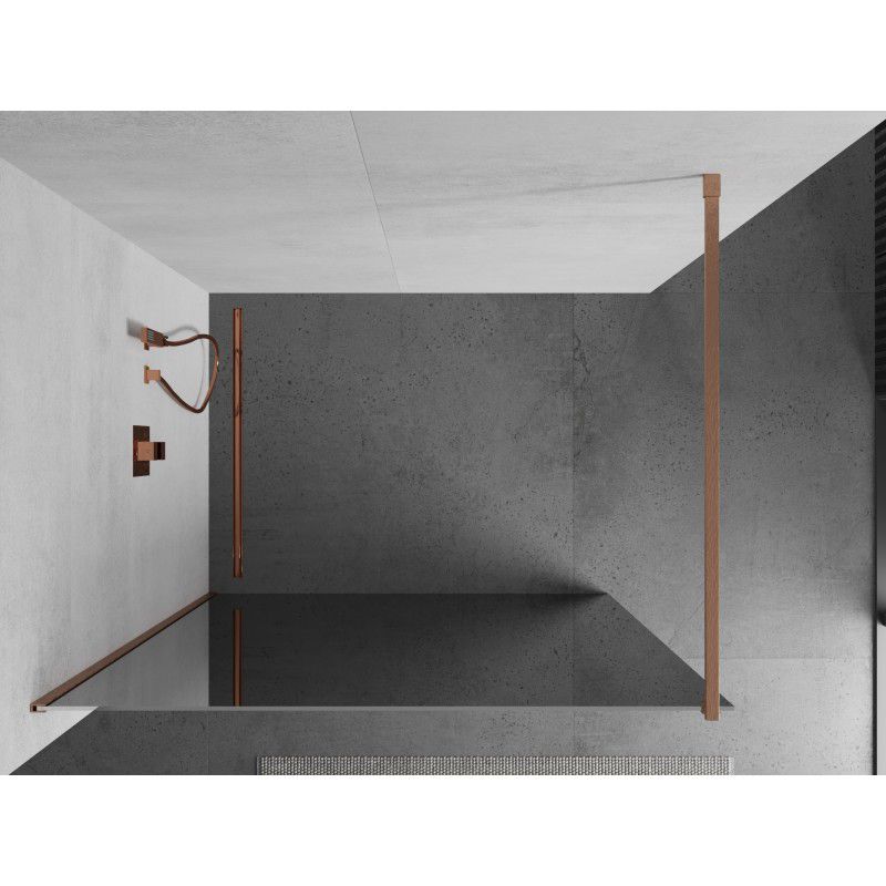 Ścianka prysznicowa Mexen Kioto miedź szczotkowana 100x200 cm  800-100-101-65-50 1 szt.